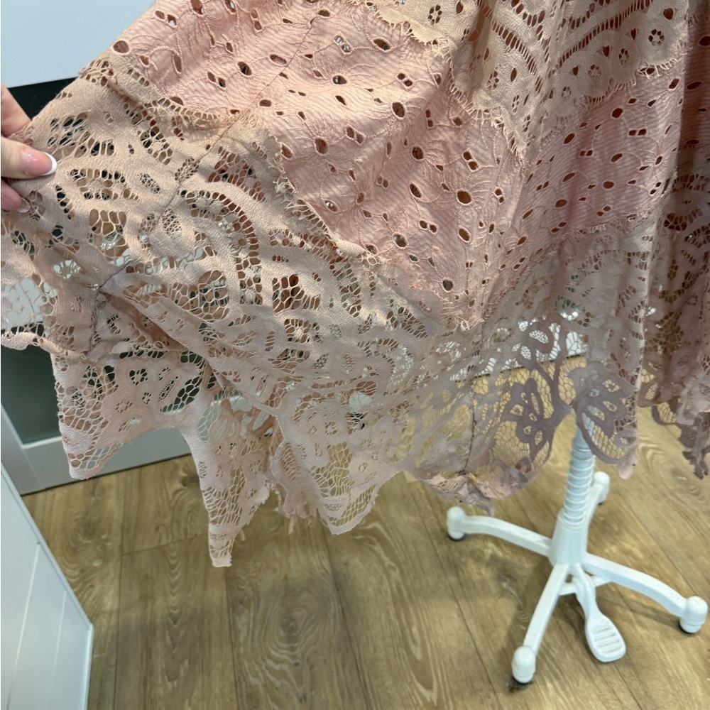 MAEVE for Anthropologie size 10 Azia eyelet lace sleeveless dusty rose dress - Picture 7 of 16